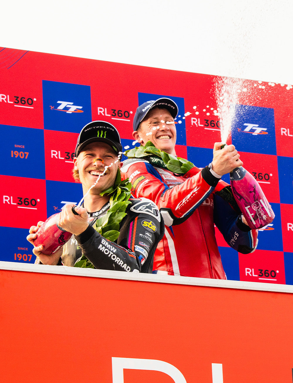 Isle of Man TT Races 2025 RL360 Superstock TT Race 1 Podium Backdrop